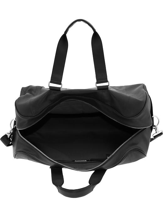 Banana Republic Leather Duffel Bag in Black for Men | Lyst