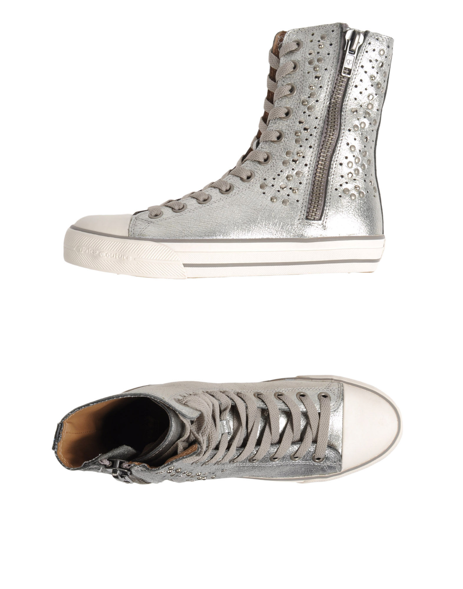 Juicy Couture Hightop Trainers in Silver | Lyst