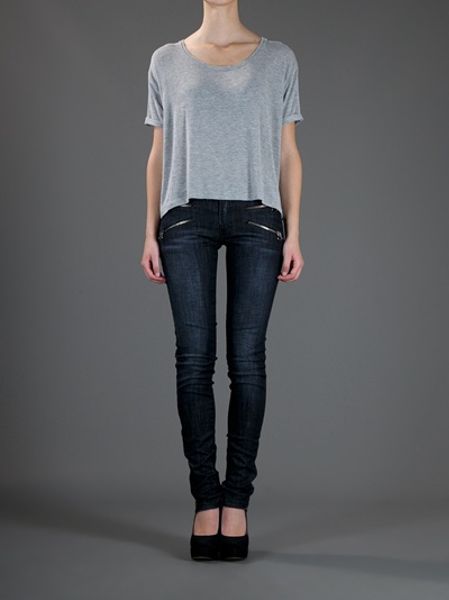 Balmain Skinny Jeans in Blue | Lyst