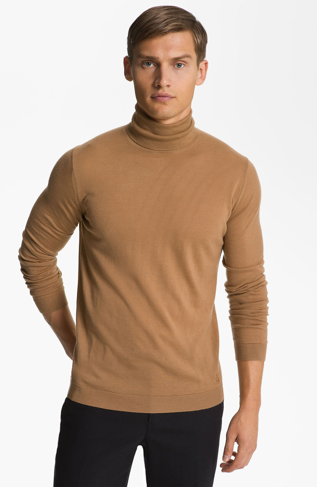 pringle of scotland camel merino wool turtleneck sweater product 2 4354052 748869931