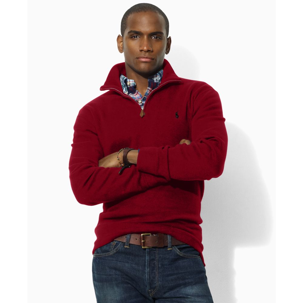 half zip sweater polo