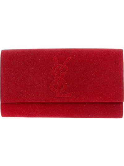 Saint laurent Belle De Jour Clutch in Red | Lyst  