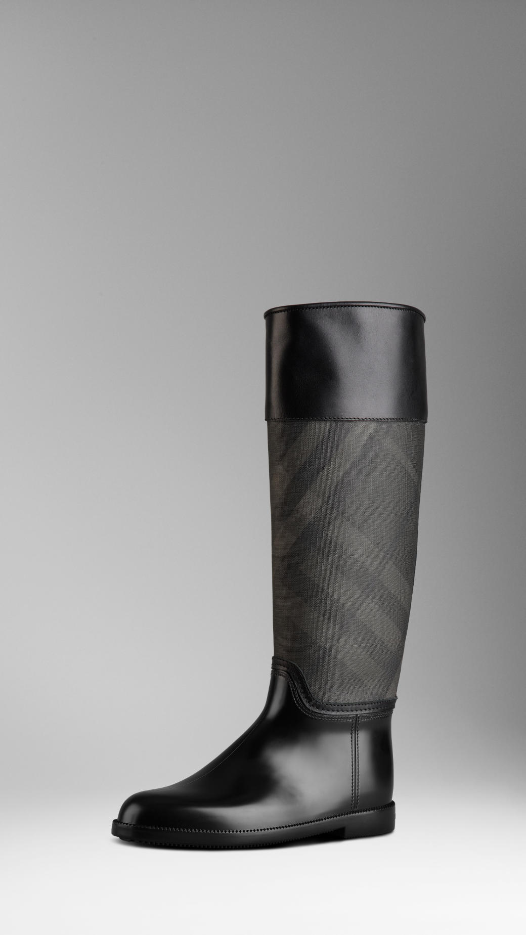 gray rain boots