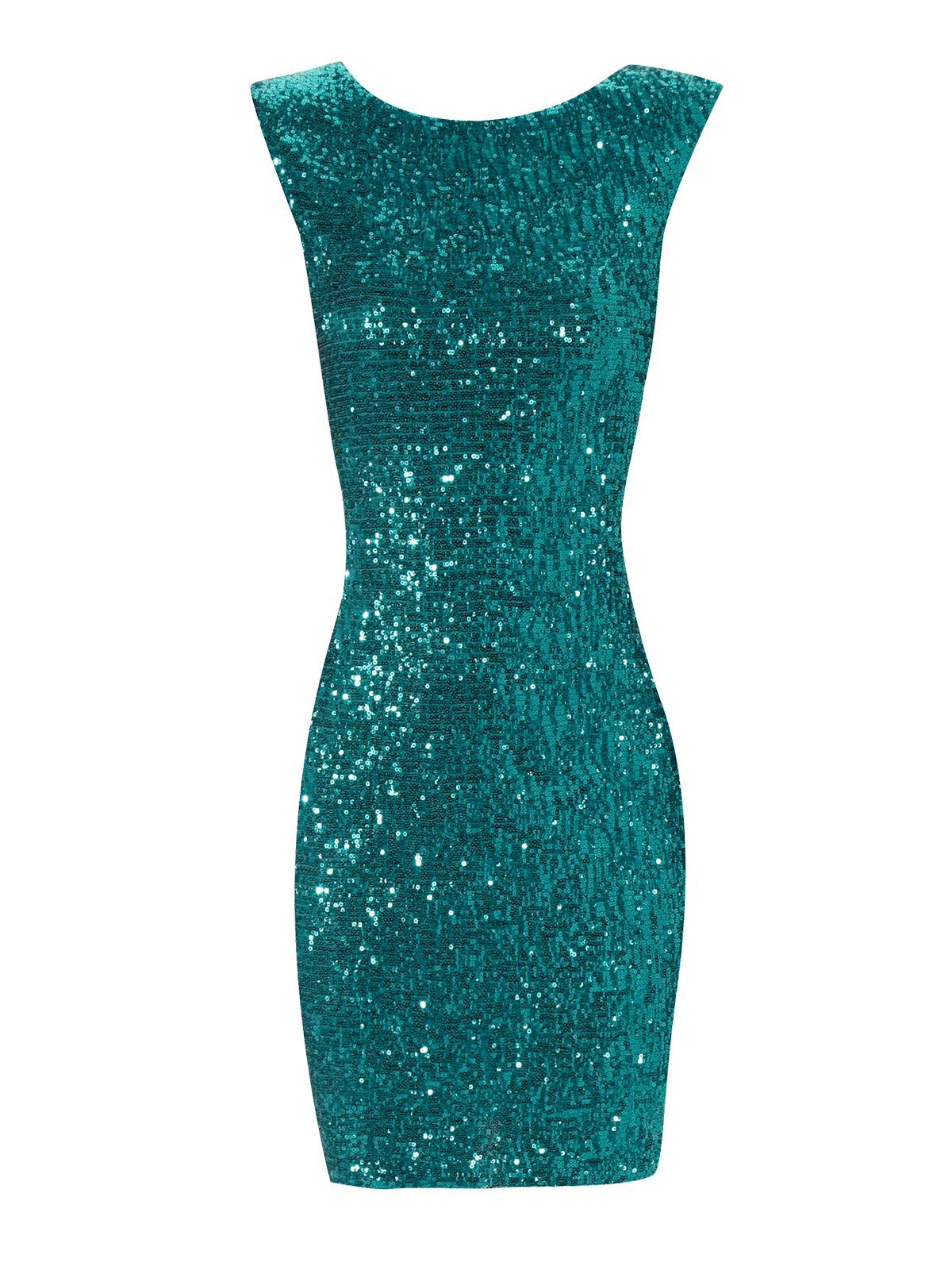 Jane Norman Sequin Dress in Blue (aqua) | Lyst