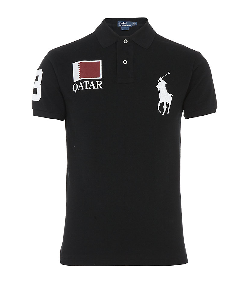 Ralph lauren Qatar Polo Shirt in Black for Men | Lyst