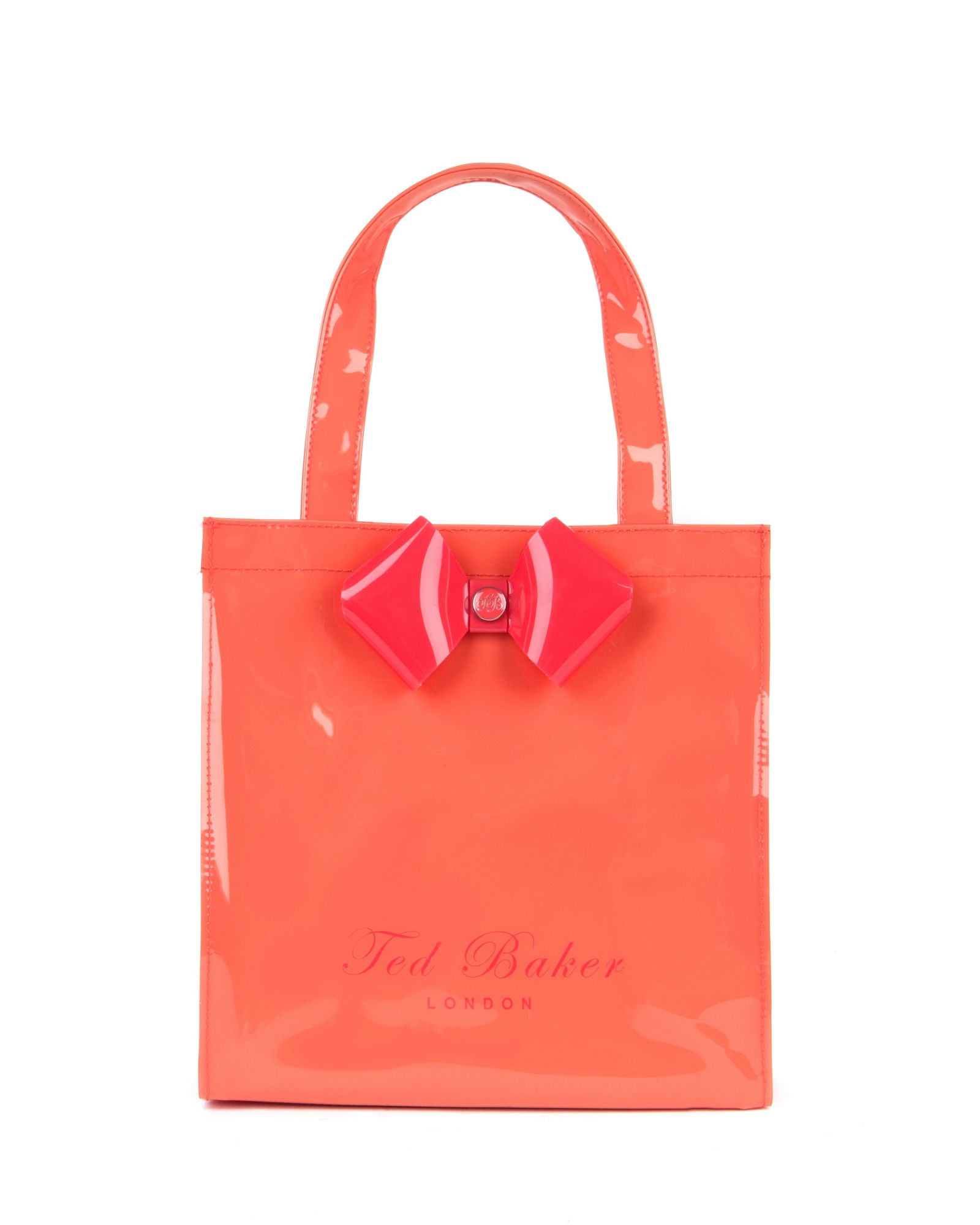 Ted Baker Ted Baker Tinycon Small Bow Ikon Bag in Orange | Lyst