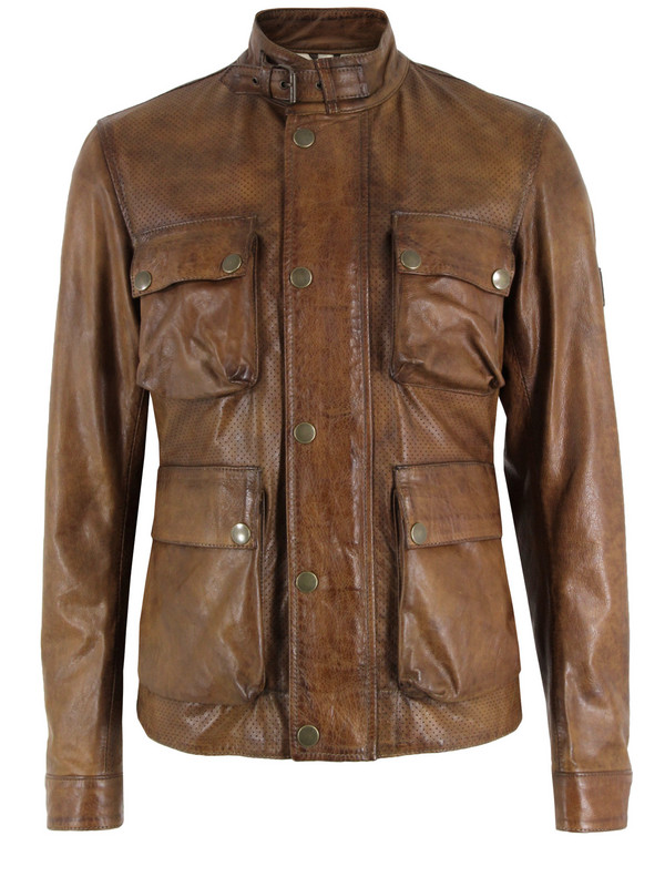 Belstaff Brad Antique Cuero Jacket in Brown for Men | Lyst