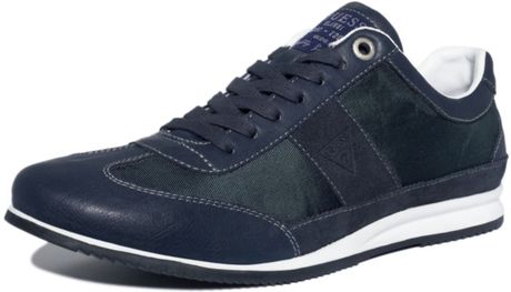 Guess Gable2 Lace Up Sneakers in Blue for Men | Lyst