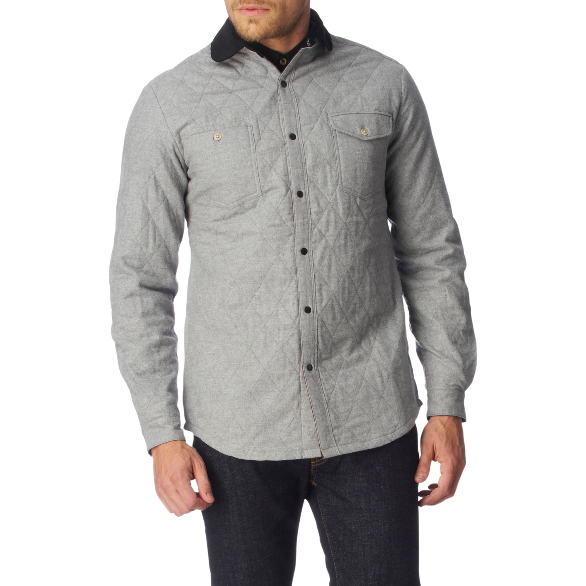 Barbour Quilted Overshirt in Gray for Men (smoke) | Lyst
