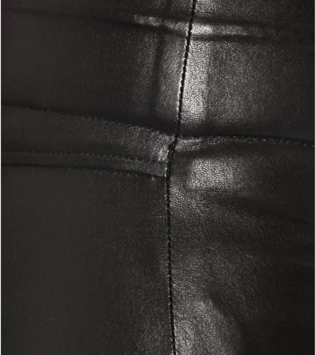 Saint Laurent Stretch Leather Leggings in Black | Lyst