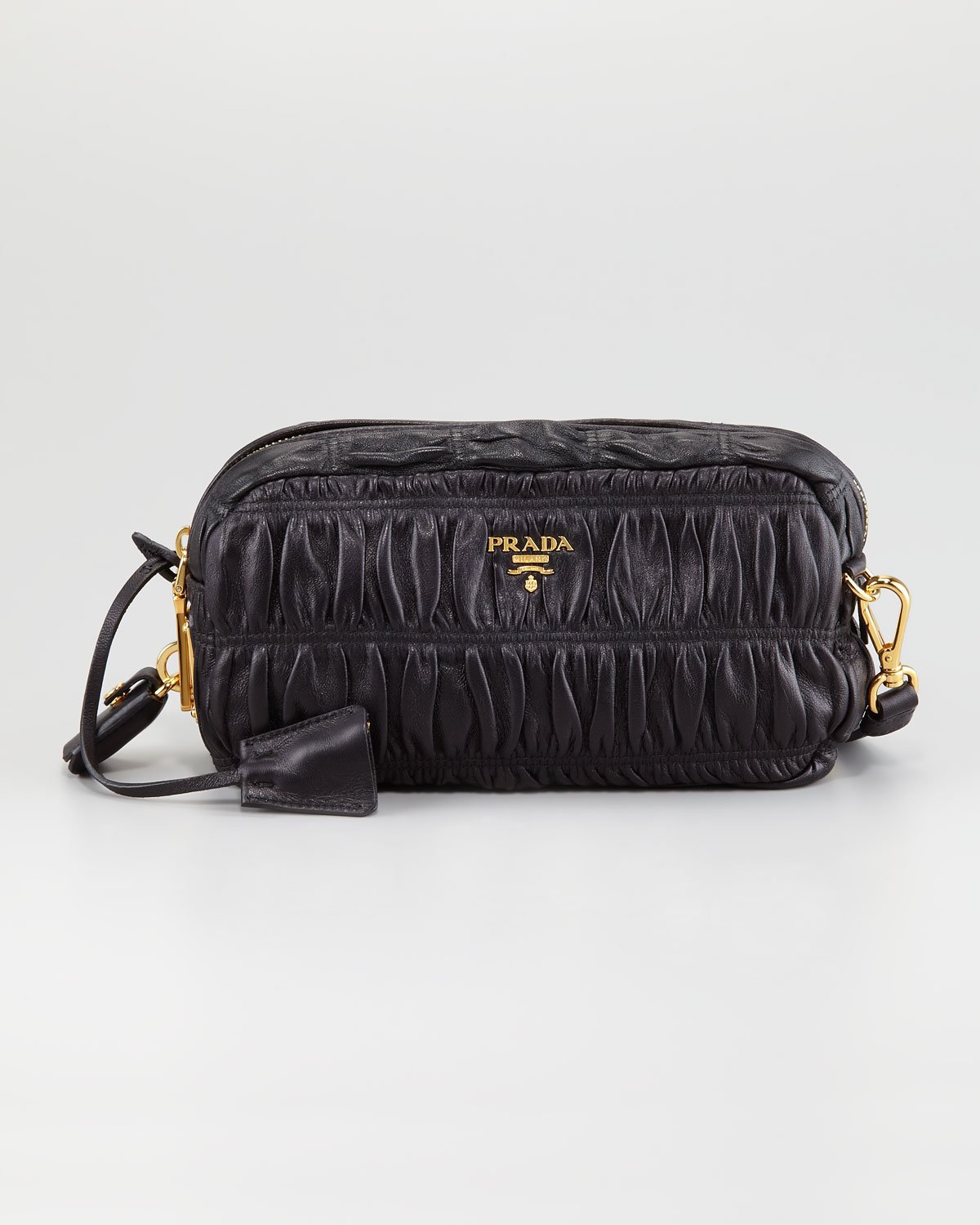 prada nappa gaufre pochette black prada nappa gaufre pochette black