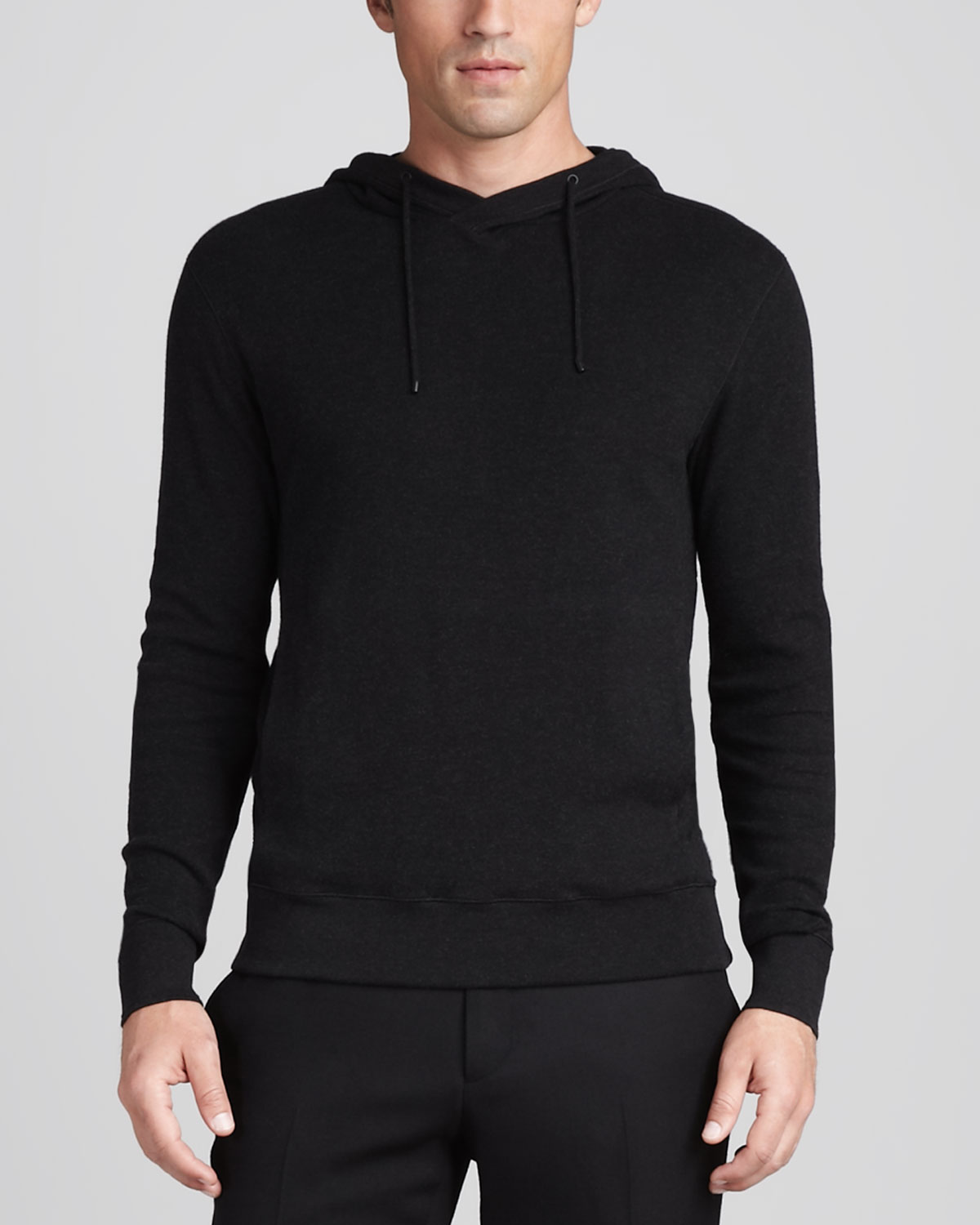 Ralph Lauren Black Label Waffle Hoodie in Black for Men (deep black ...