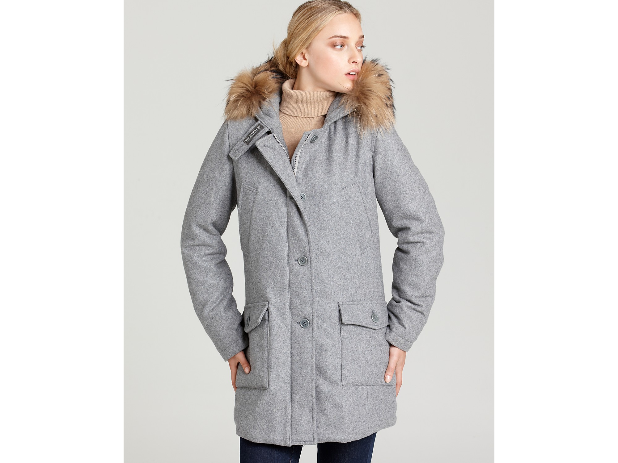 Lyst Woolrich Woolrich John Rich Bros New Wool Down Parka in Gray