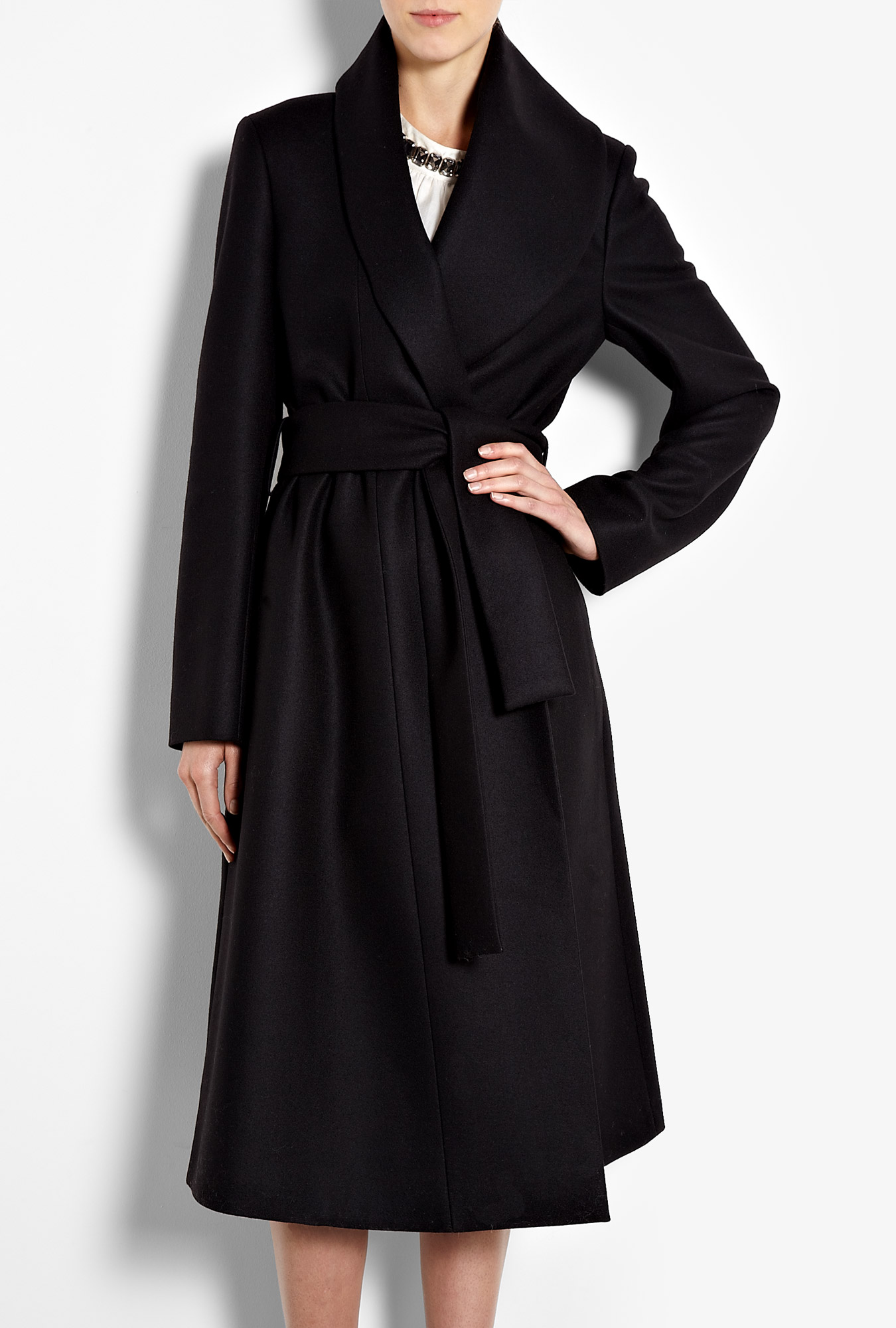 Vivienne Westwood Red Label Classic Melton Wool Tie Waist Coat in Black ...