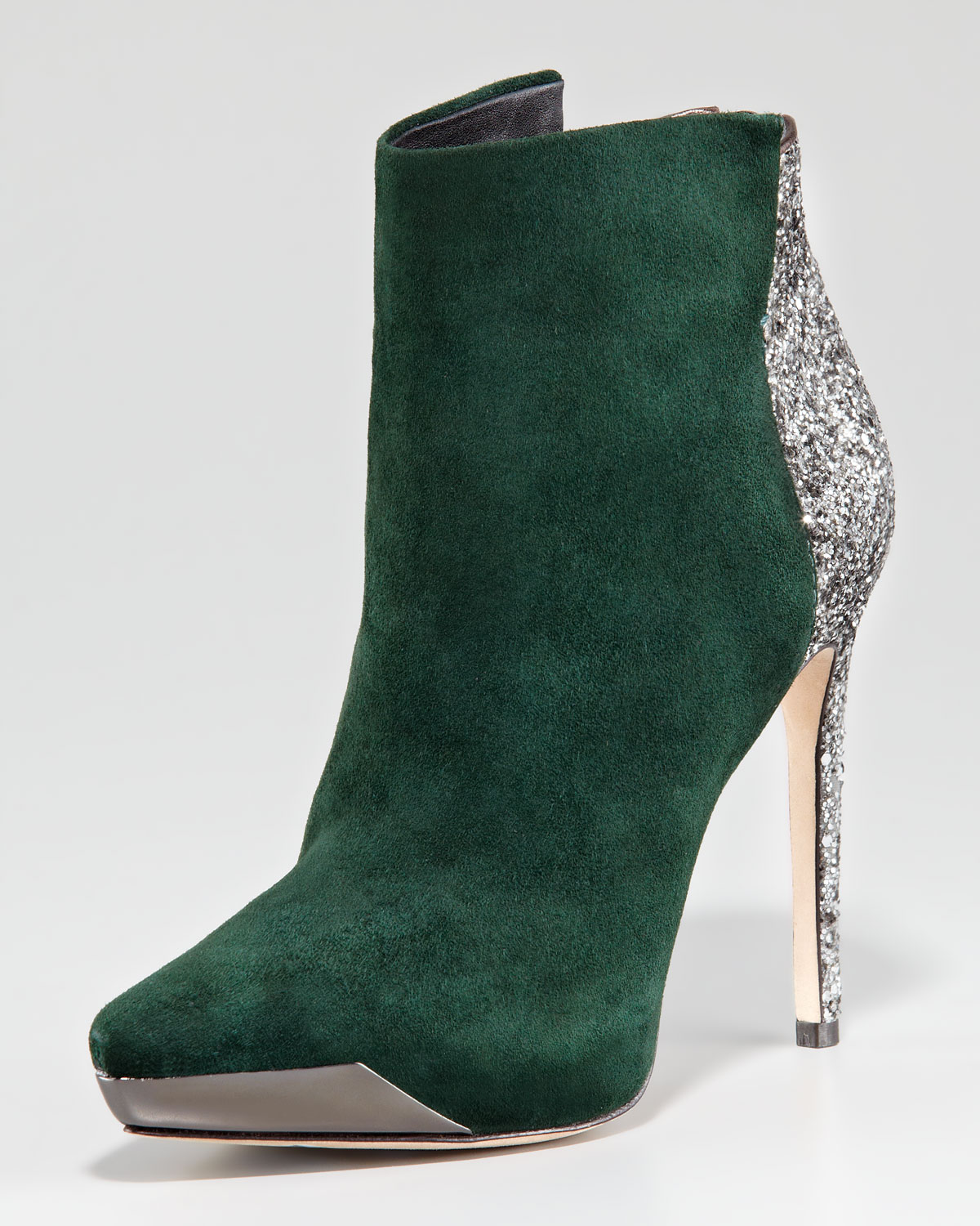 Lyst - Rachel Roy Suede Glitter Bootie in Green