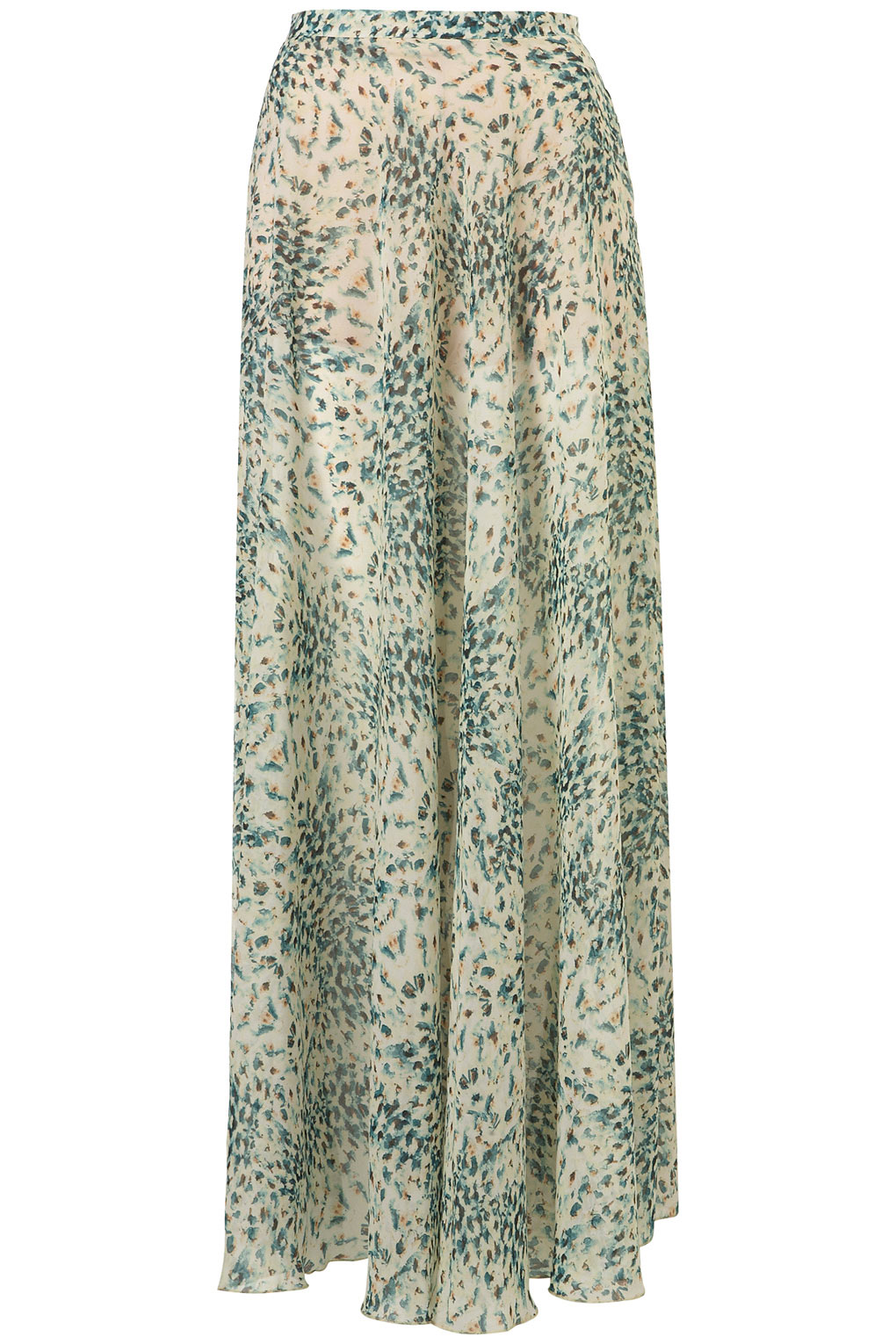 Topshop Floral Print Maxi Skirt in Green (multi) | Lyst