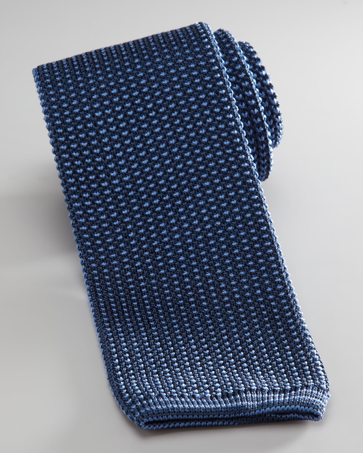 Brioni Knit Silk Tie Blue in Blue for Men | Lyst