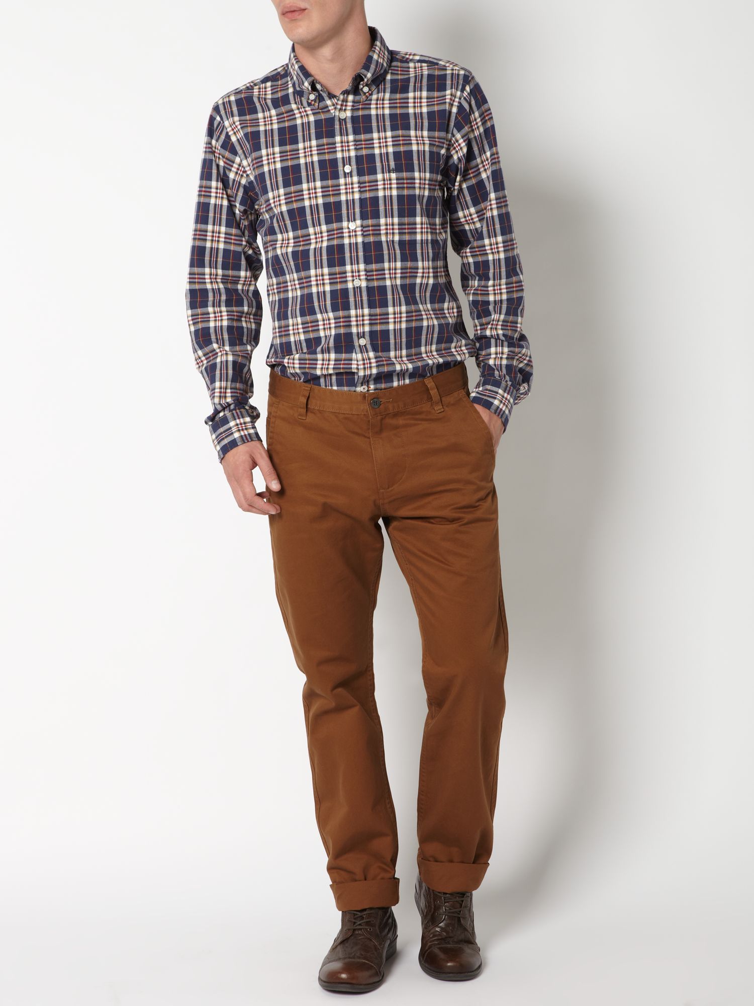 Dockers Alpha Khaki Tapered Straight Fitted Chinos in Brown for Men | Lyst