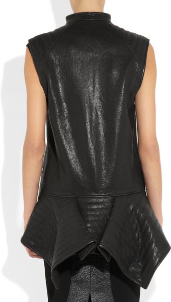 Haider Ackermann Quilted tail Leather Vest in Black | Lyst