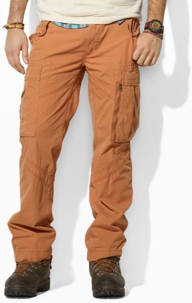 Polo Ralph Lauren Parachute Poplin Cargo Pant in Orange for Men (tuscan ...