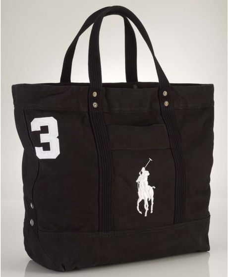 Ralph Lauren Big Pony Tote Bag in Black for Men (polo black) | Lyst
