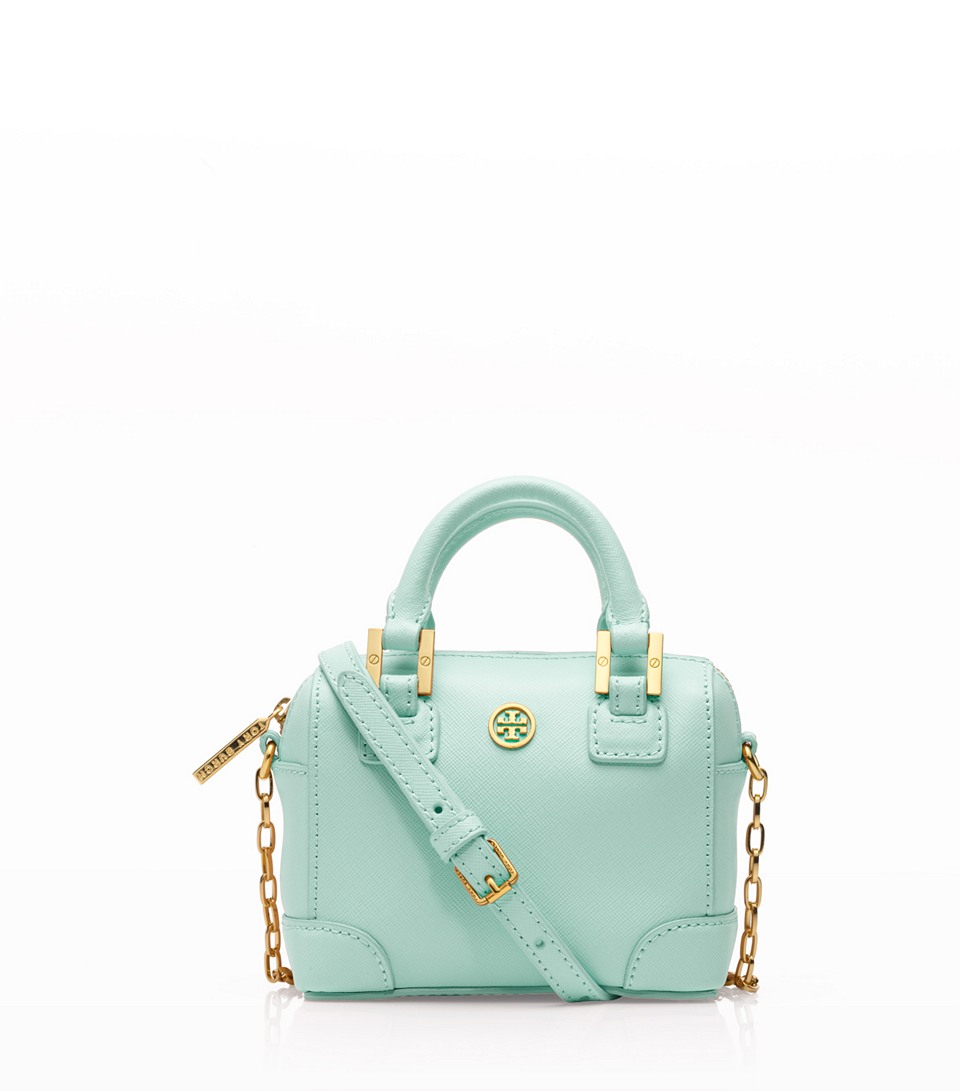 tory burch blue satchel