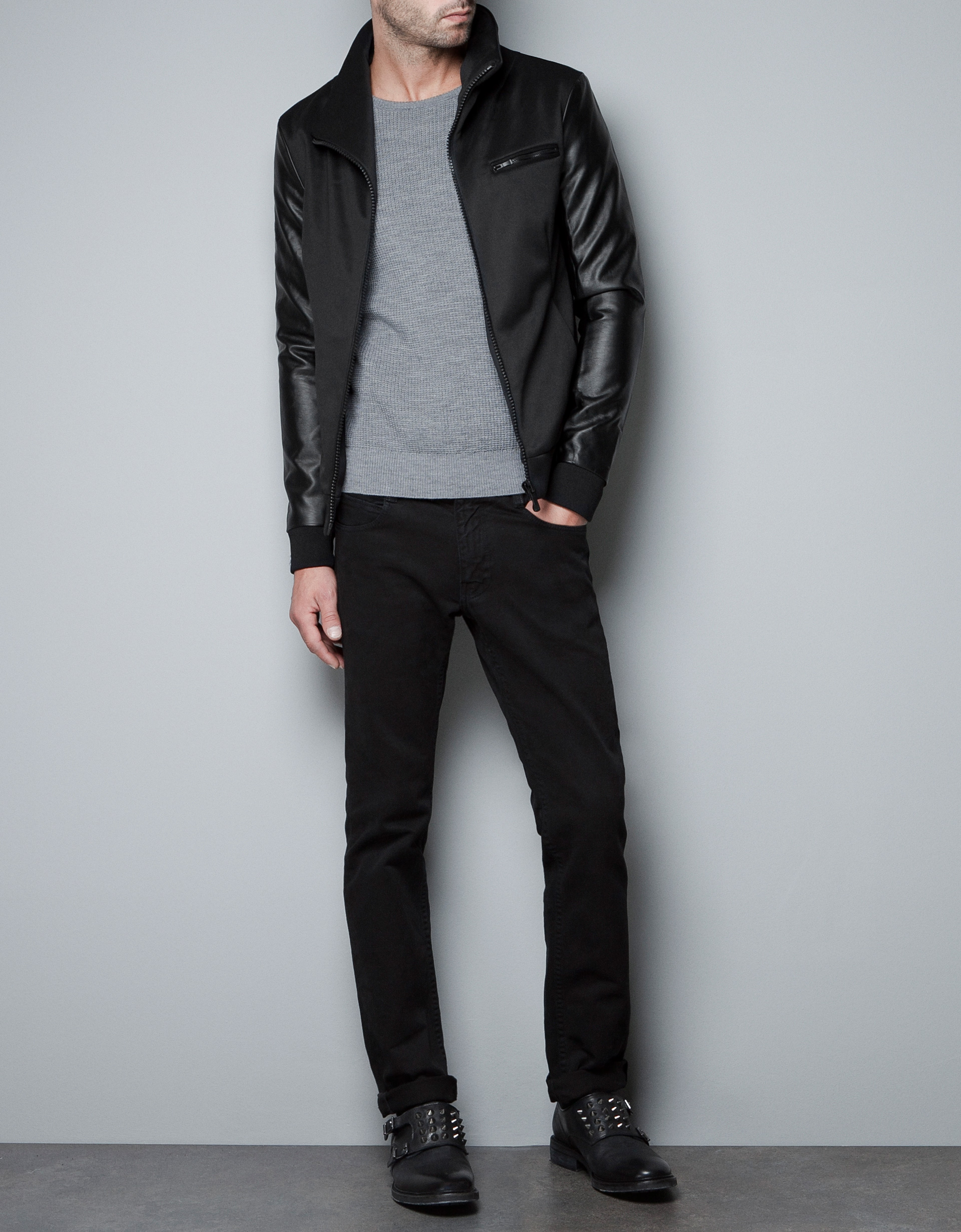 Leather Jacket men Zara