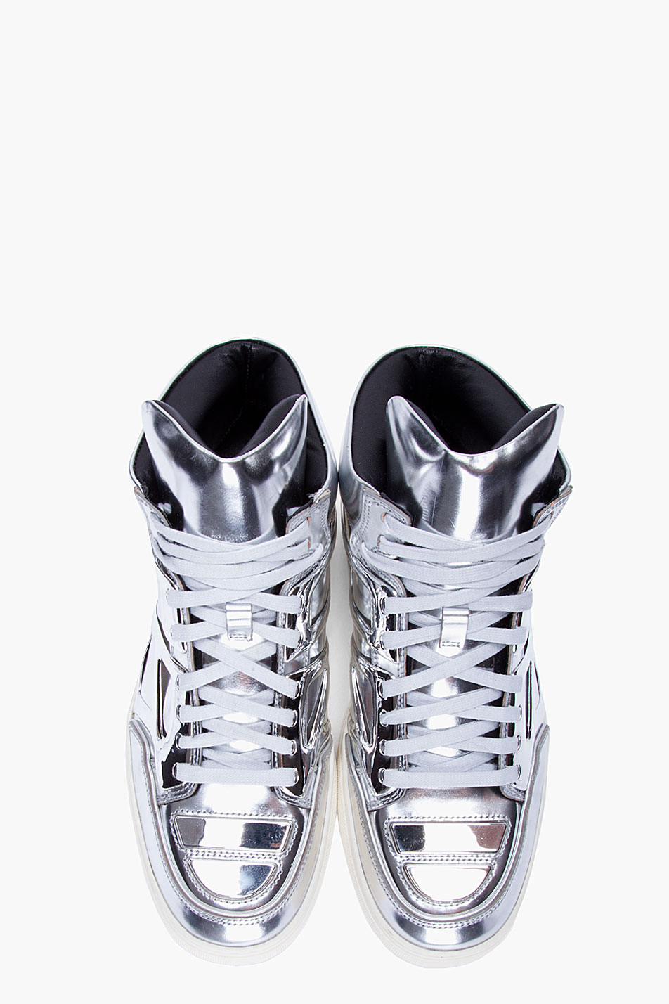 Lyst - Alejandro ingelmo Metallic Silver Tron Mirror Sneakers in ...