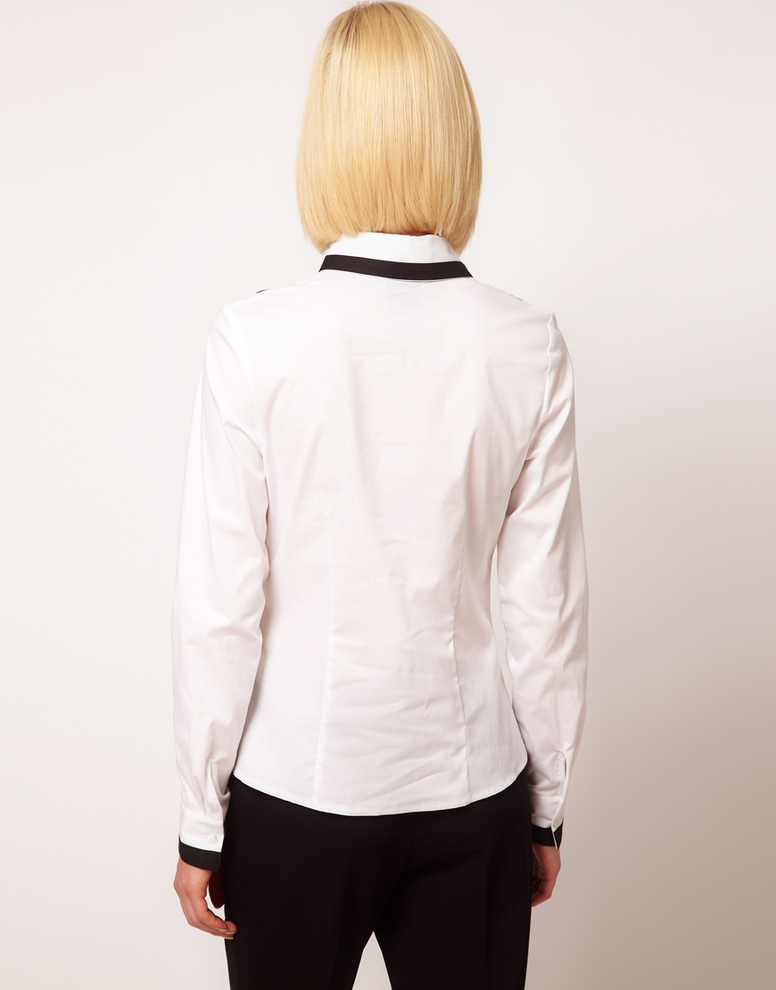 peter pan collar white shirt