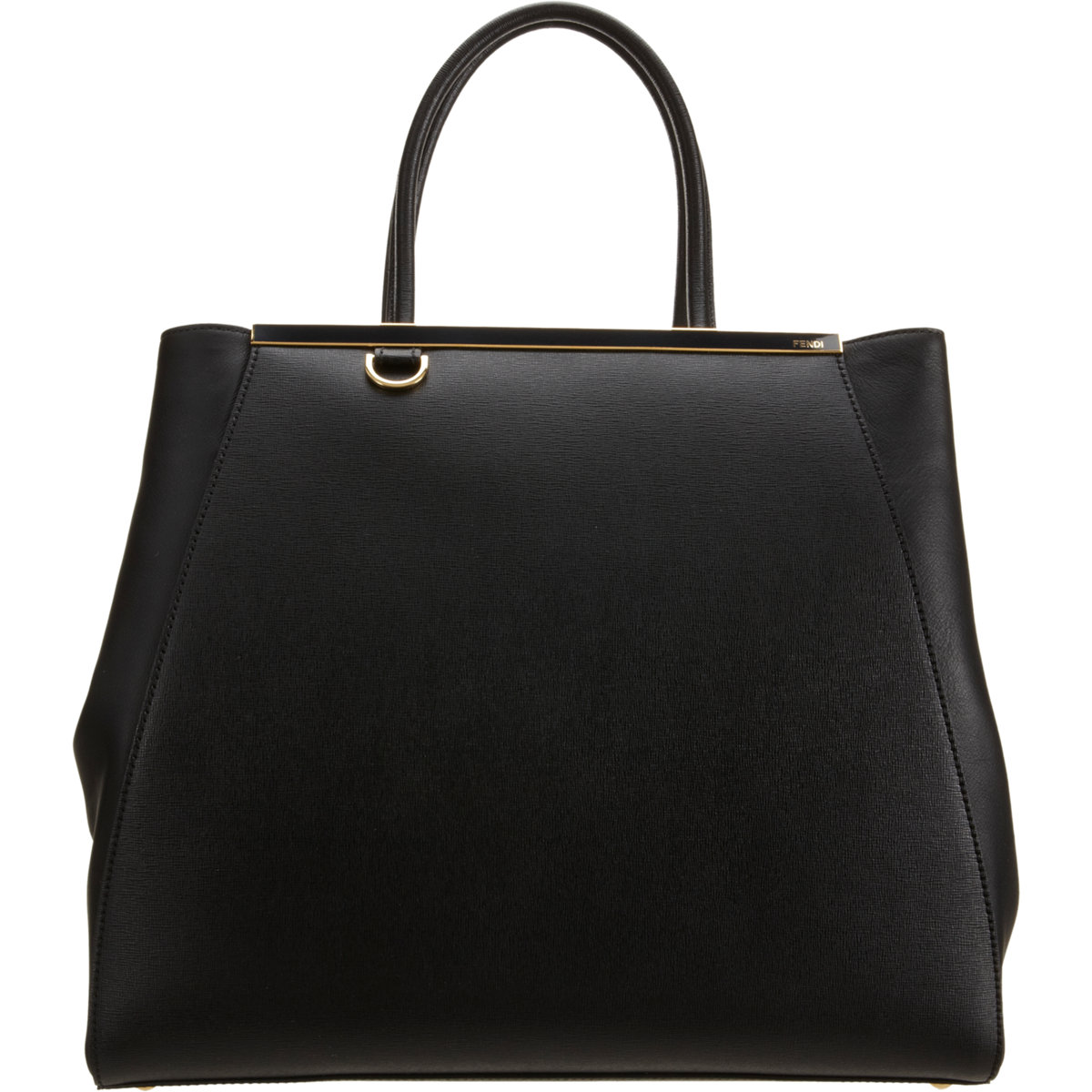 Fendi Toujours Large Leather Winged Tote in Black | Lyst
