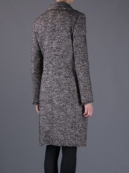 Giambattista Valli Tweed Coat in Gray (grey) | Lyst