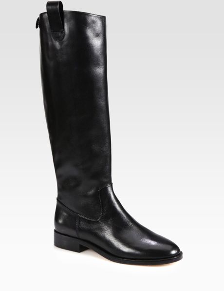 Kors By Michael Kors Mariel Flat Riding Boots in Black | Lyst