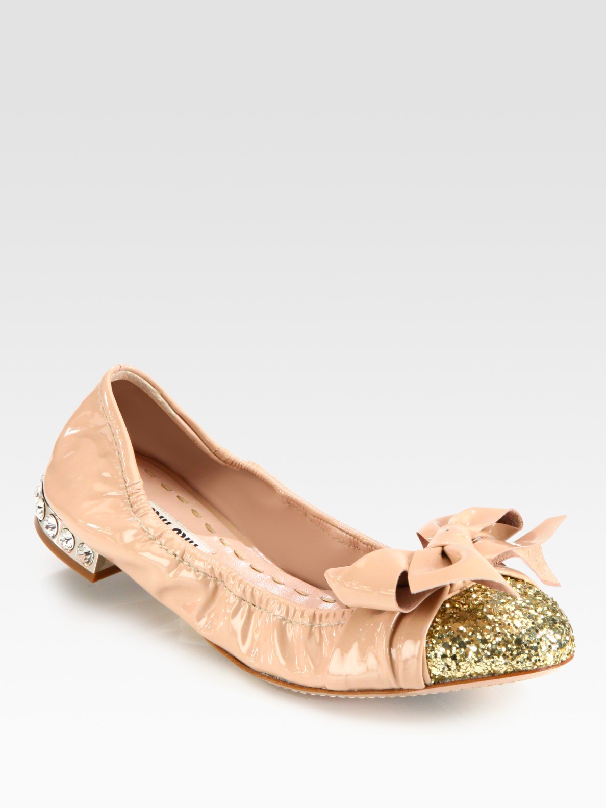 miu miu glitter flats