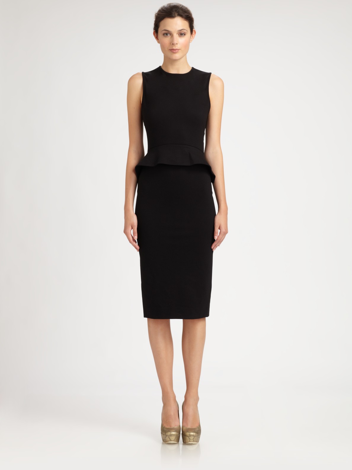 Lyst - Stella Mccartney Sleeveless Peplum Dress in Black