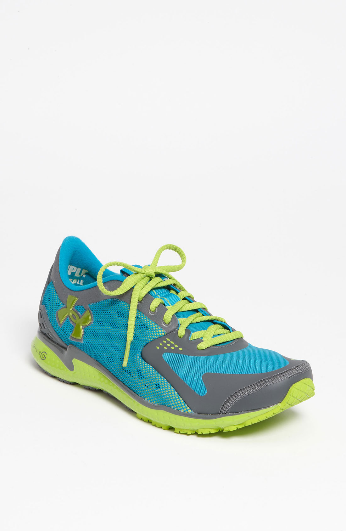 Under Armour Micro G Defy Running Shoe in Blue (blue/ graphite/ lime ...