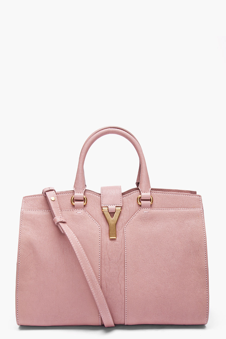 Lyst Saint Laurent Mini Pastel Pink Cabas Chyc Bag In Pink