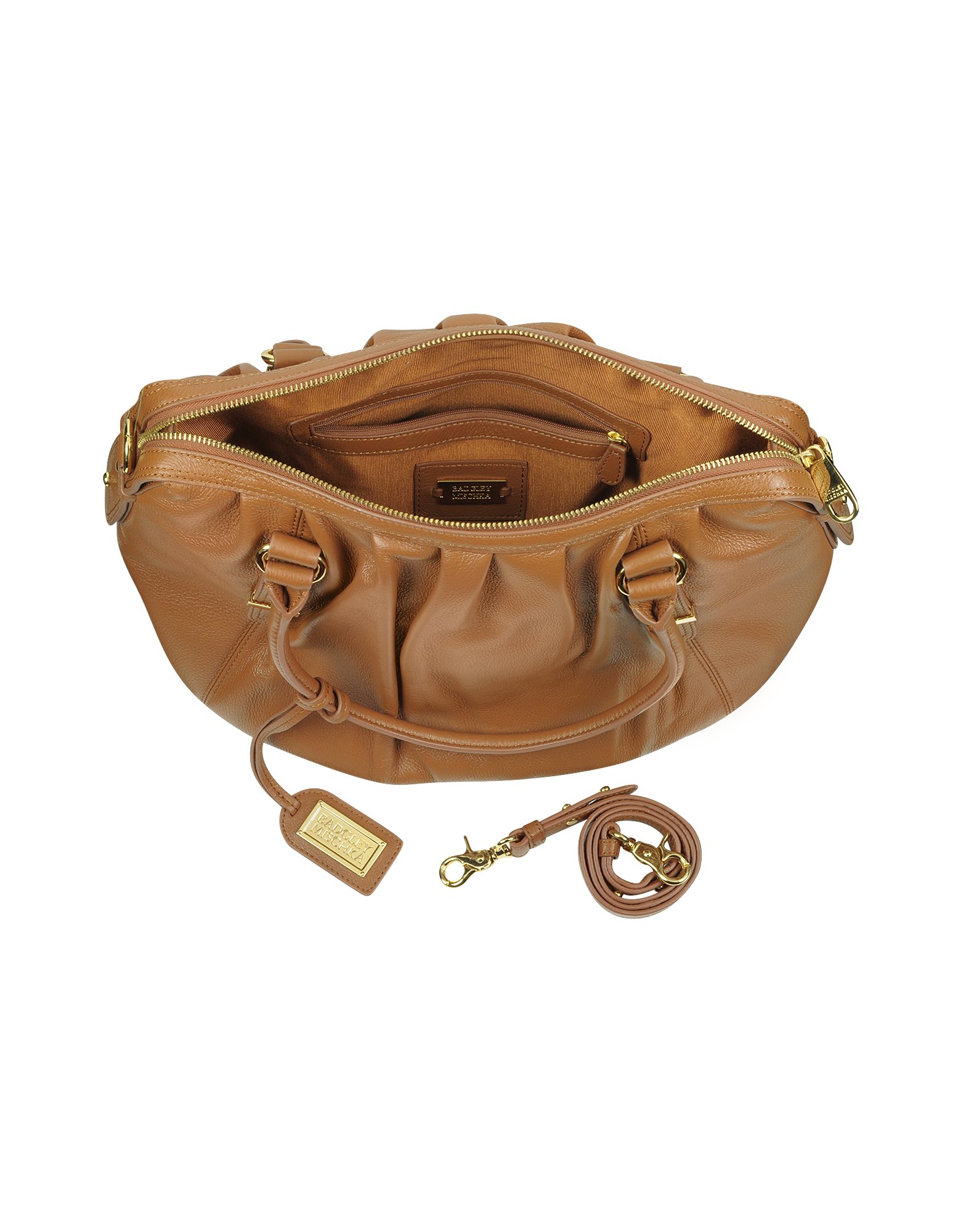 Lyst - Badgley Mischka Belina Sport Leather Bowler Bag in Brown