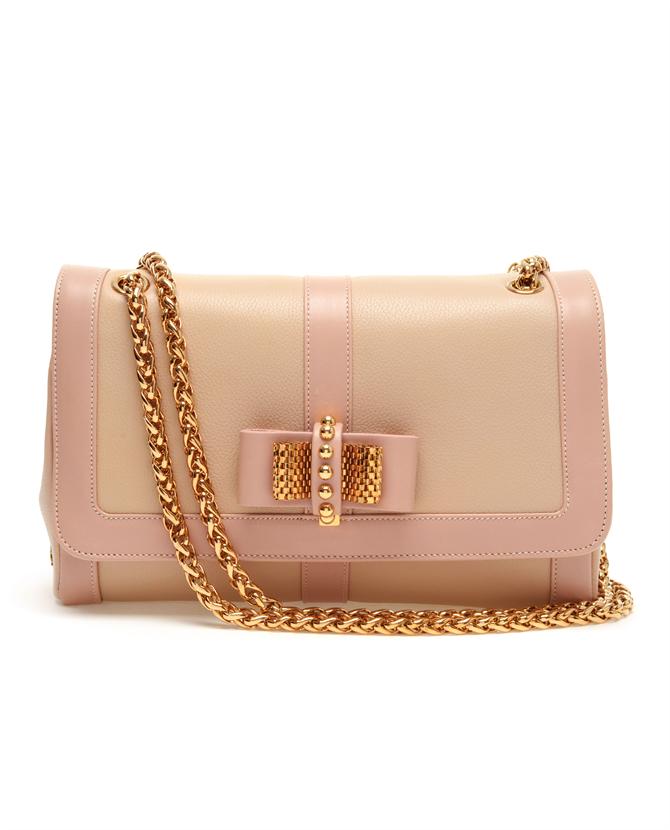 Christian Louboutin Sweet Charity Grained Leather Shoulder Bag in Pink ...