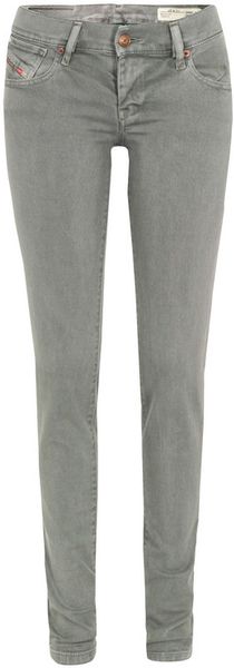 Diesel Getlegg 011c Grey Green Jeans in Gray (grey) | Lyst