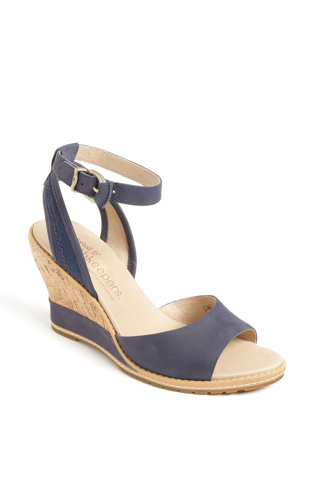 Timberland Earthkeepers Maeslin Wedge Sandal in Gray (navy) | Lyst