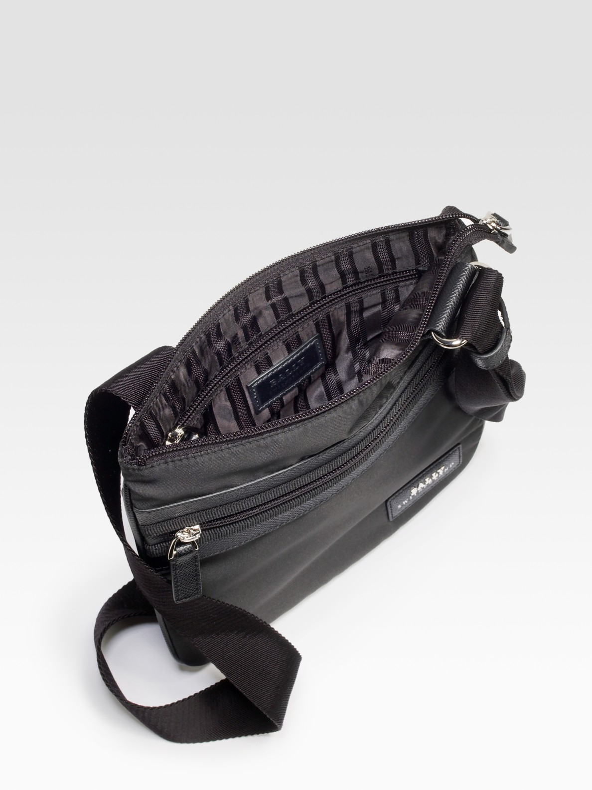 Lyst Bally Nylon Flat Cross Body Bag in Black for Men
