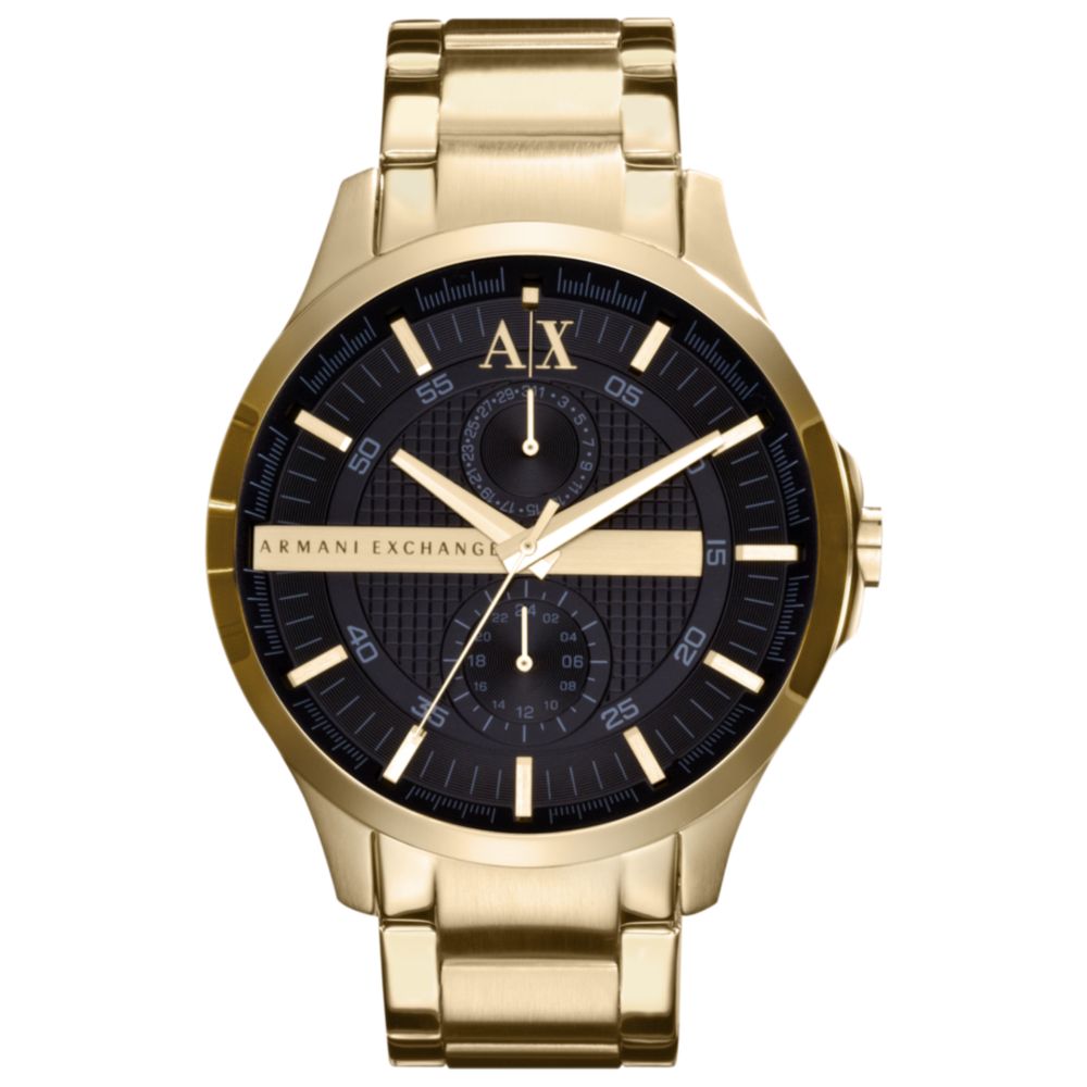 Armani Exchange Men'S Yellow Gold Ion Plted Stinless Steel Brcelet 46Mm ...