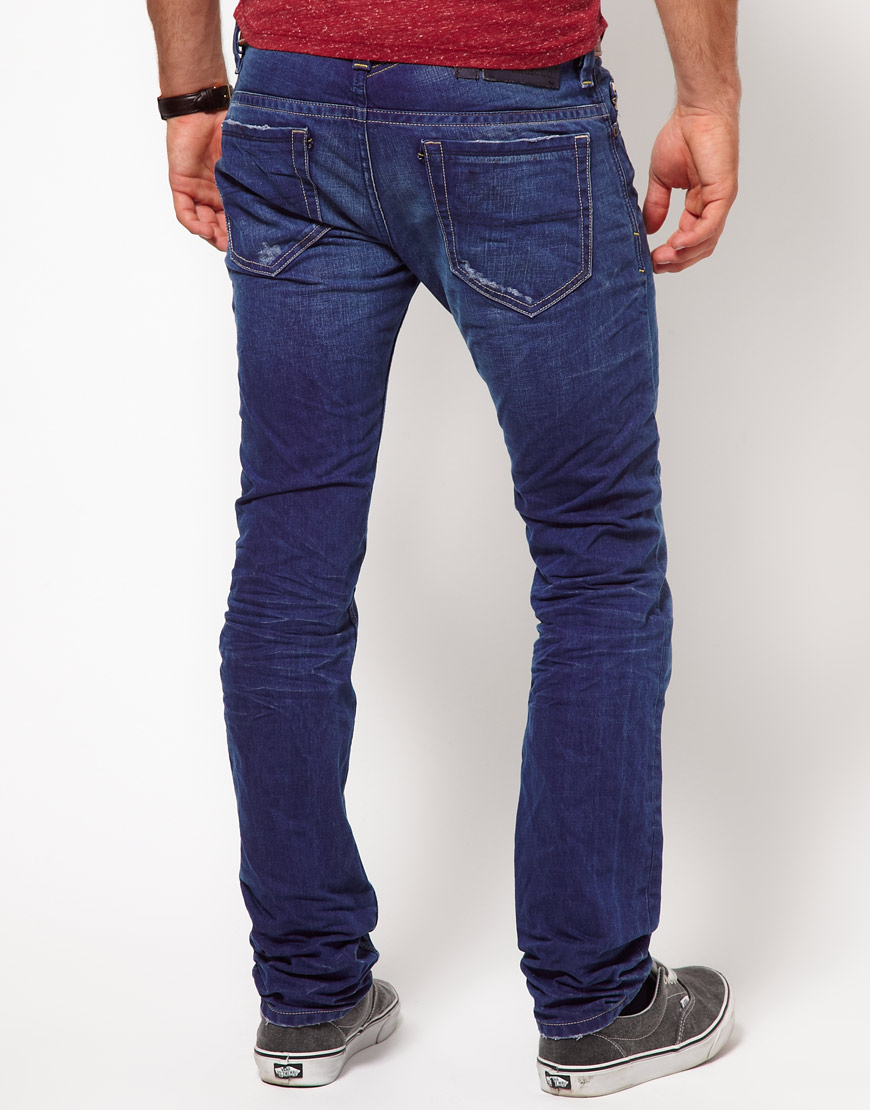 Lyst - DIESEL Jeans Thavar 801c Colour Exposure Slim in Blue for Men