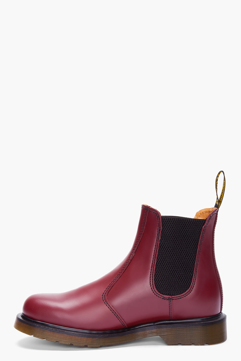burgundy dr martens chelsea boots
