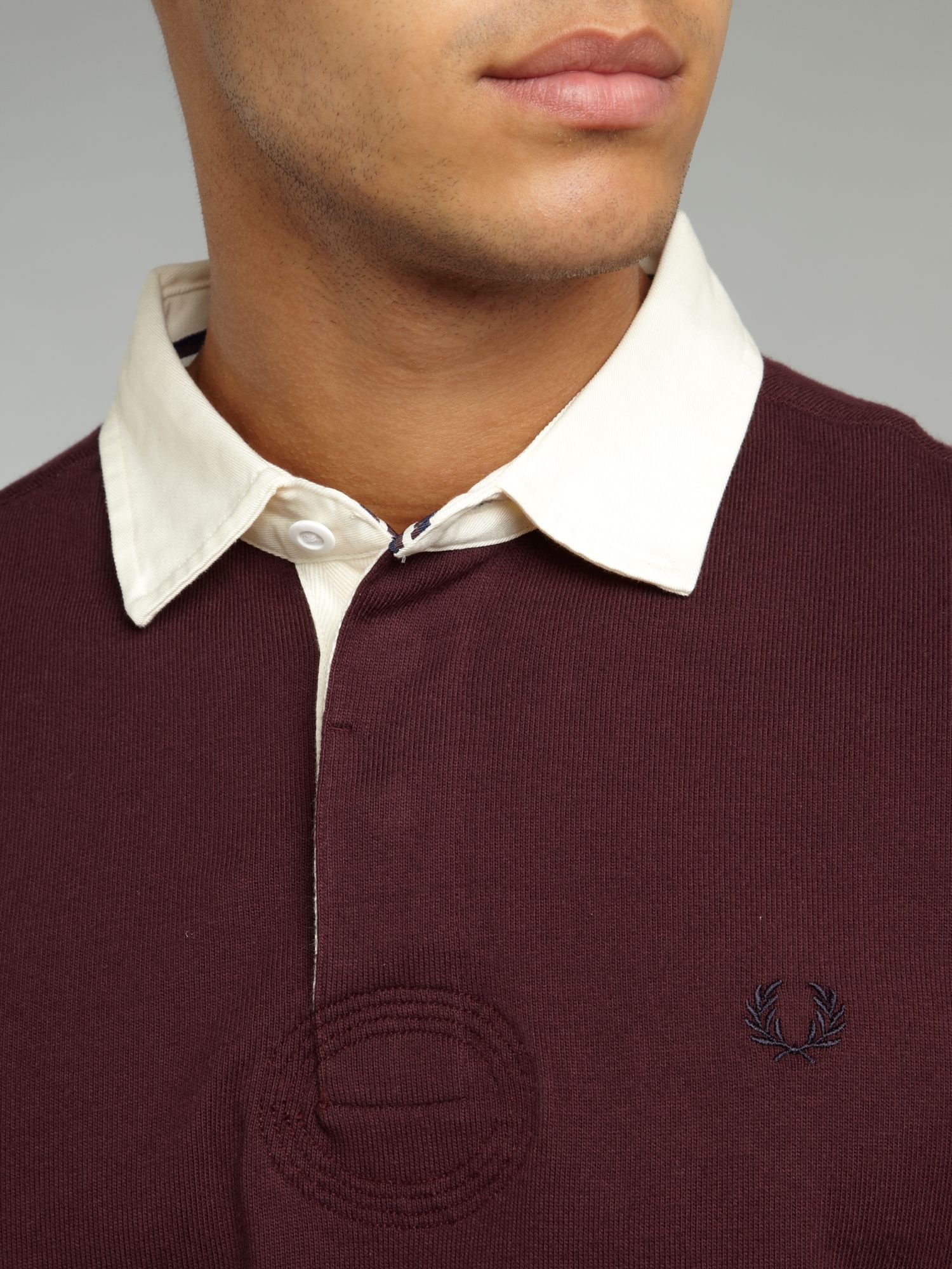 Fred perry Oxford Collar Rugby Top in Red for Men | Lyst