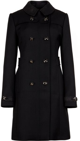 Ted Baker Sylar Cinched Waist Coat in Black | Lyst