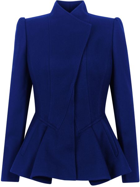 Ted Baker Wrenn Wool Peplum Jacket in Blue | Lyst