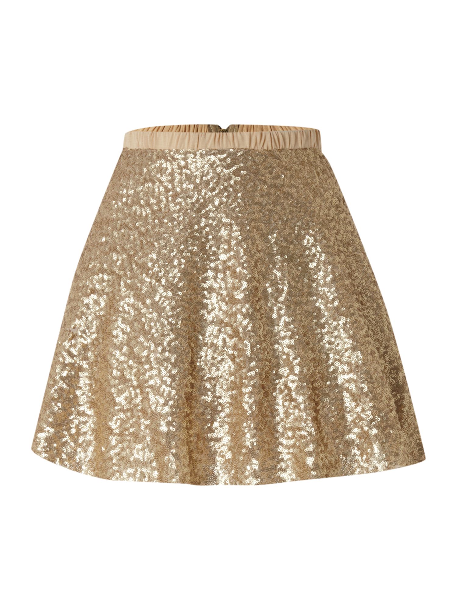 Tfnc Skirt All Over Sequin in Gold | Lyst