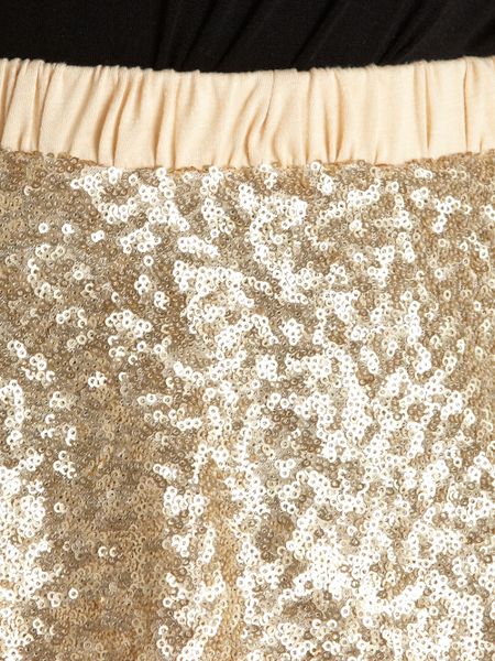 Tfnc Skirt All Over Sequin in Gold | Lyst