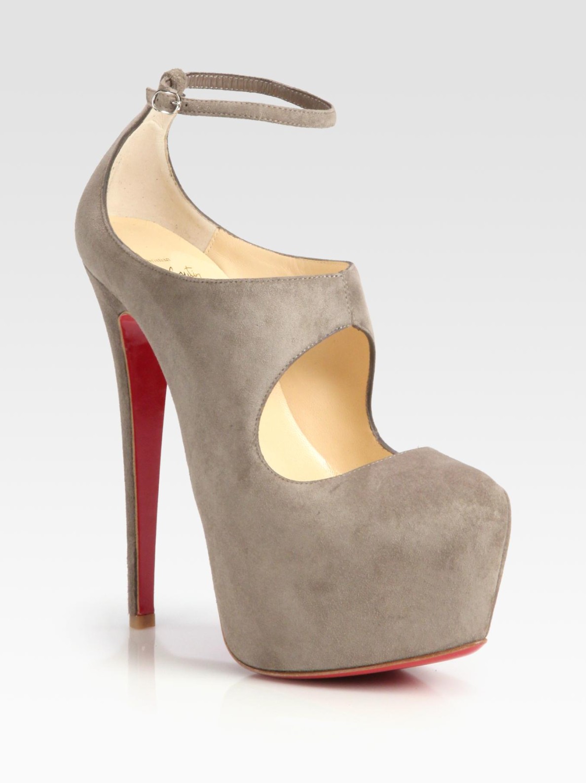 Lyst - Christian Louboutin Maillot Suede Mary Jane Platform Pumps in Brown